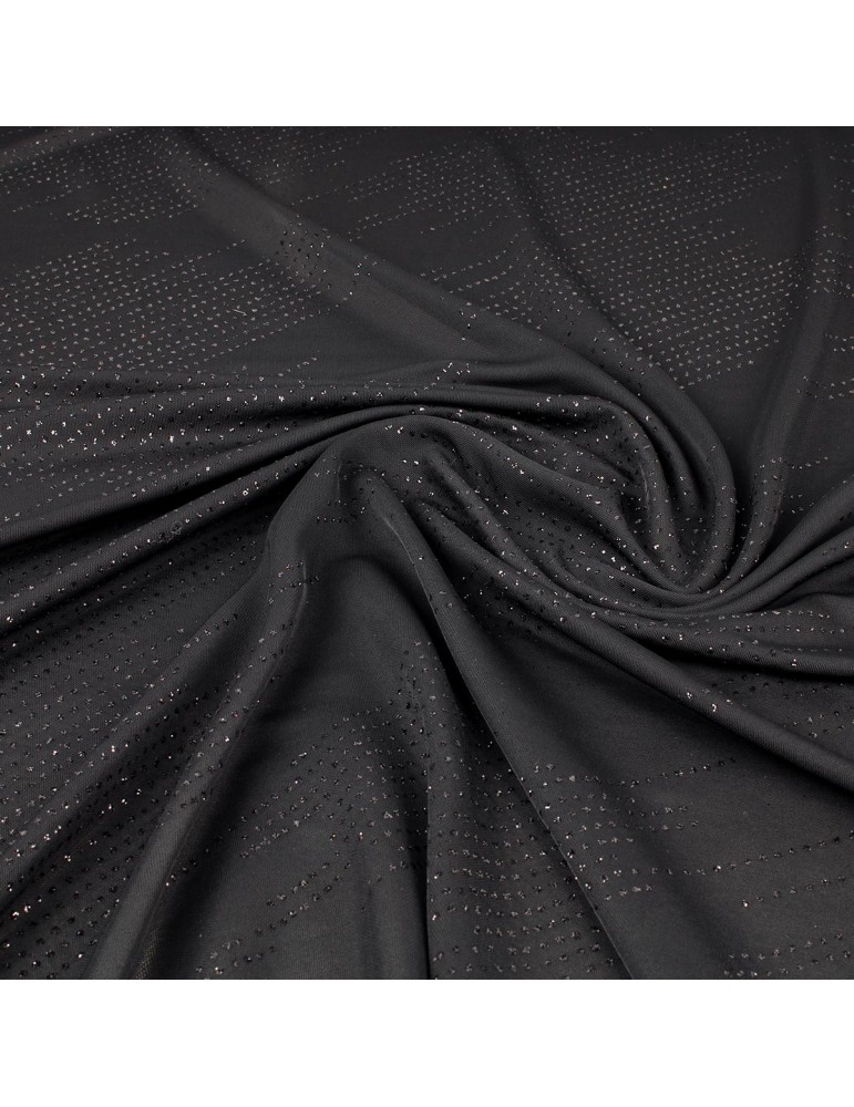 Tissu jersey paillette noir