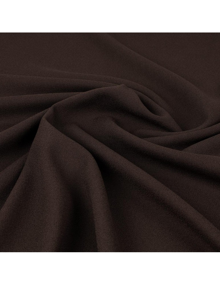 Tissu lainage crêpe chocolat