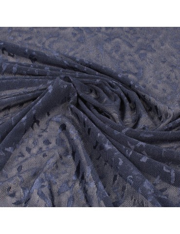 Tissu résille bleu marine