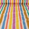 Tissu cretonne rayures multicolore Tissu cretonne rayures multicolore