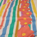 Tissu cretonne rayures multicolore Tissu cretonne rayures multicolore