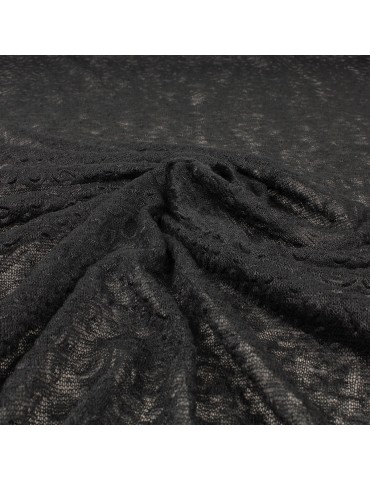 Tissu jersey tricoté noir