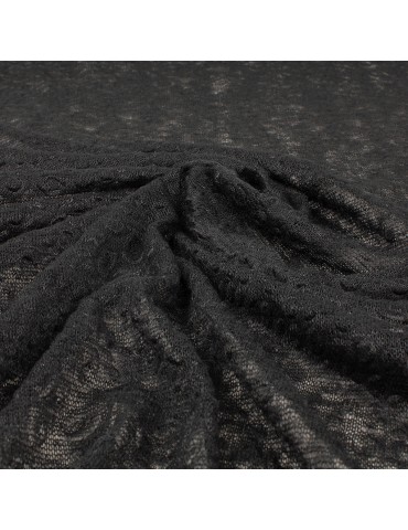 Tissu jersey tricoté noir