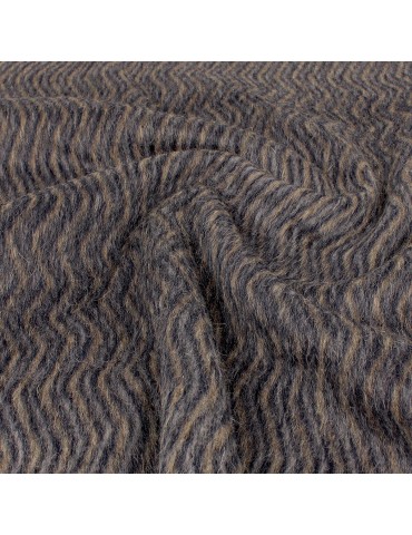 Coupon lainage imprimé vagues 150 x 145 cm