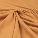 Tissu suédine brodé camel