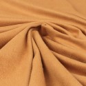 Tissu suédine brodé camel