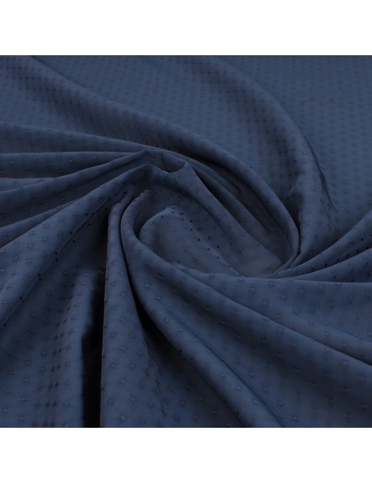 Tissu polyester uni marine