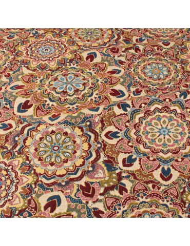 Tissu jacquard allover rouge