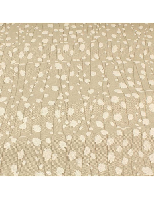 Tissu demi panama aspect lin