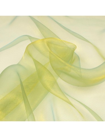 Tissu organza doré/bleuté