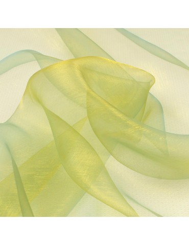 Tissu organza doré/bleuté