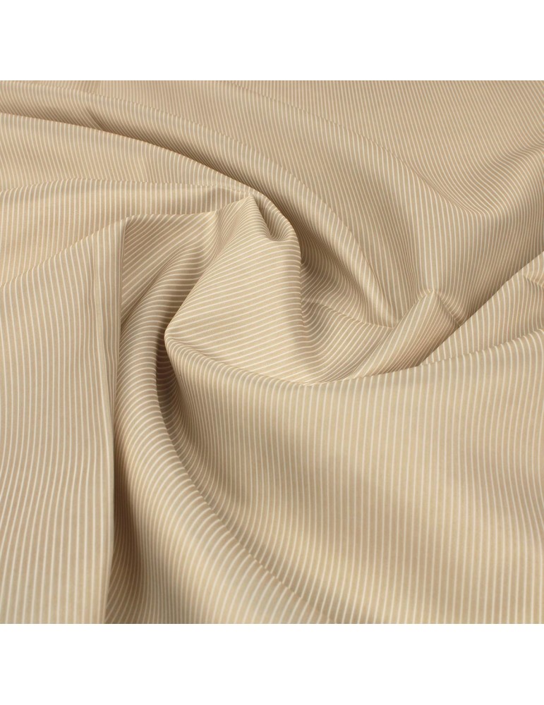Coupon doublure rayée taupe/blanc