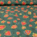 Tissu enduit coton/polyester cœur/crâne