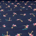 Tissu jersey imprimé bleu