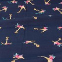 Tissu jersey imprimé bleu
