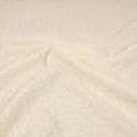 Tissu soie/élasthanne froissé blanc Tissu soie/élasthanne froissé blanc