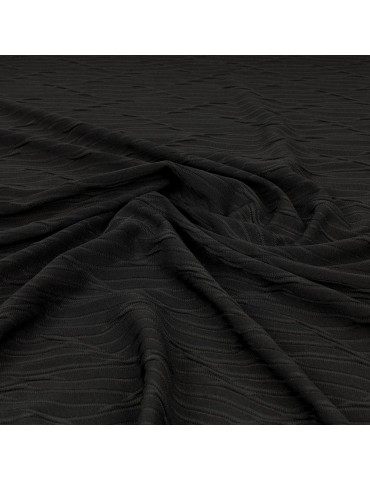Tissu jersey wave noir