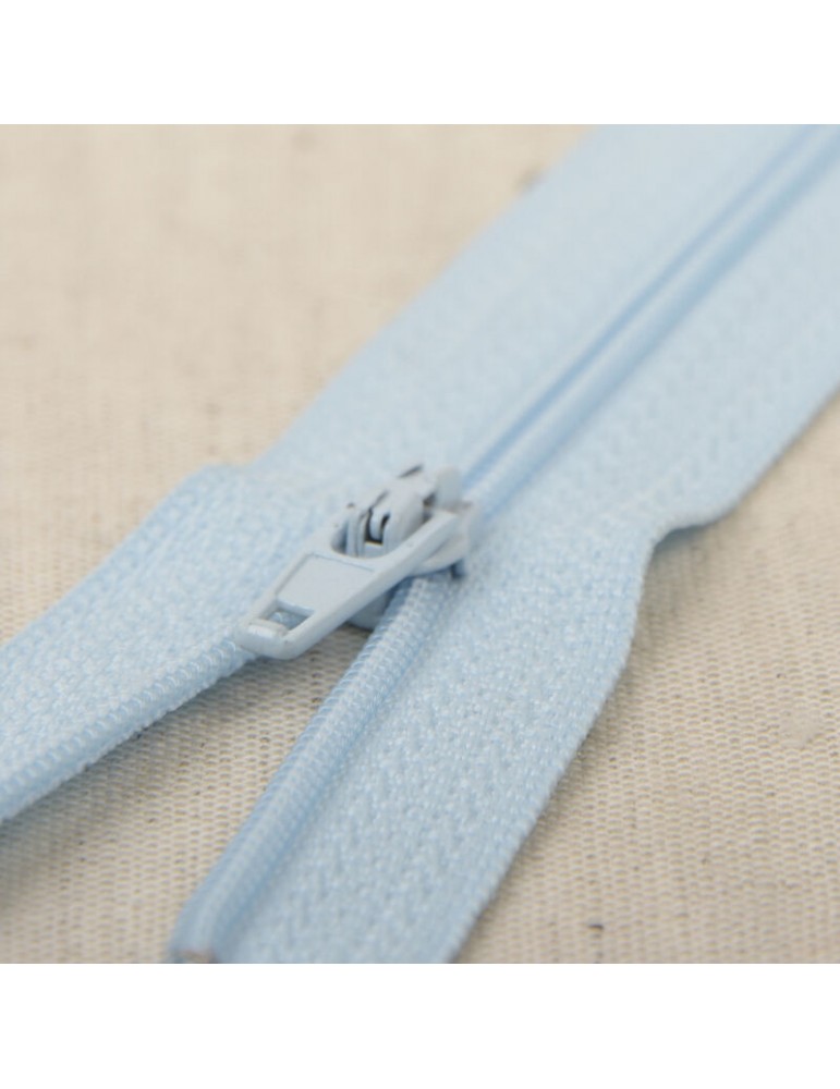 Fermeture fine polyester 35 cm bleu Fermeture fine polyester 35 cm bleu