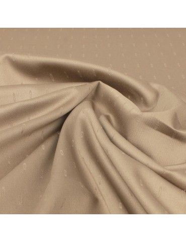 Tissu satin coton/élasthanne taupe