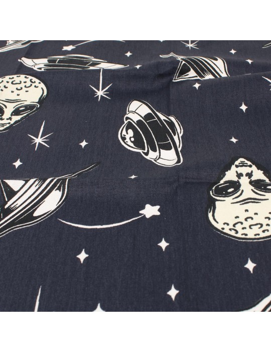 Coupon patchwork coton extraterrestre 45 x 48 cm
