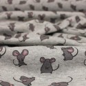 Tissu jogging imprimé gris Tissu jogging imprimé gris