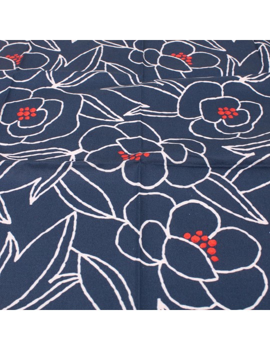 Coupon patchwork coton fleurs 45 x 48 cm