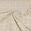 Tissu cretonne carreaux beige/gris Tissu cretonne carreaux beige/gris