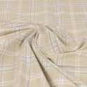 Tissu cretonne carreaux beige/gris Tissu cretonne carreaux beige/gris