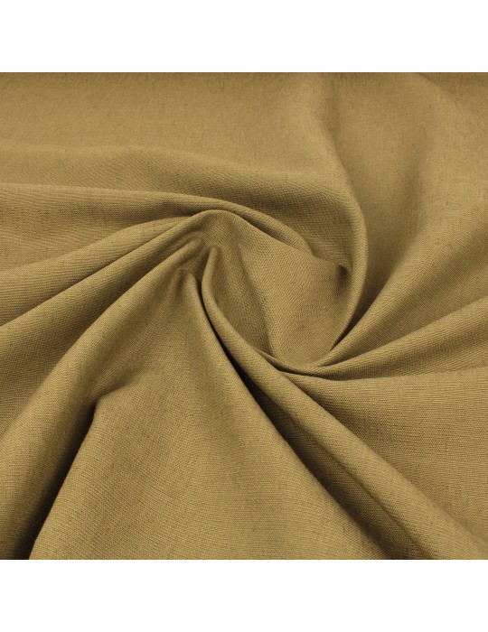 Tissu lin uni kaki