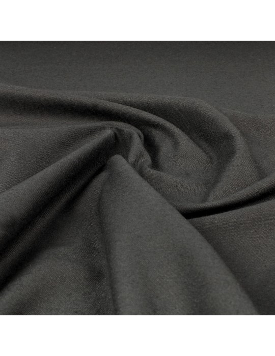 Tissu sergé de coton uni noir