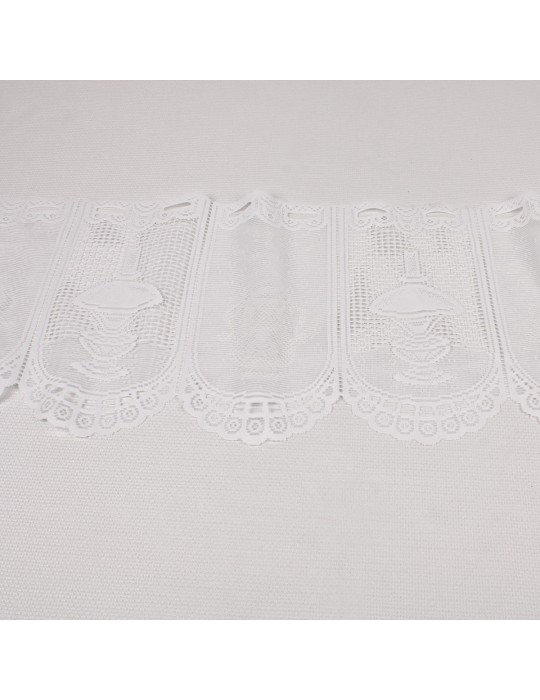 Rideau brise bise blanc 30 cm