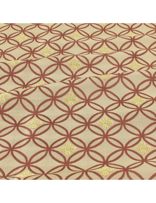 Coupon ameublement satin marron/vert 300 x 150 cm
