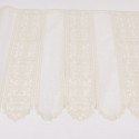 Rideau brise bise blanc/beige 60 cm