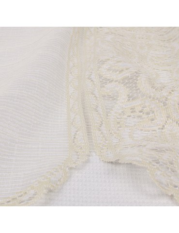 Rideau brise bise blanc/beige 60 cm