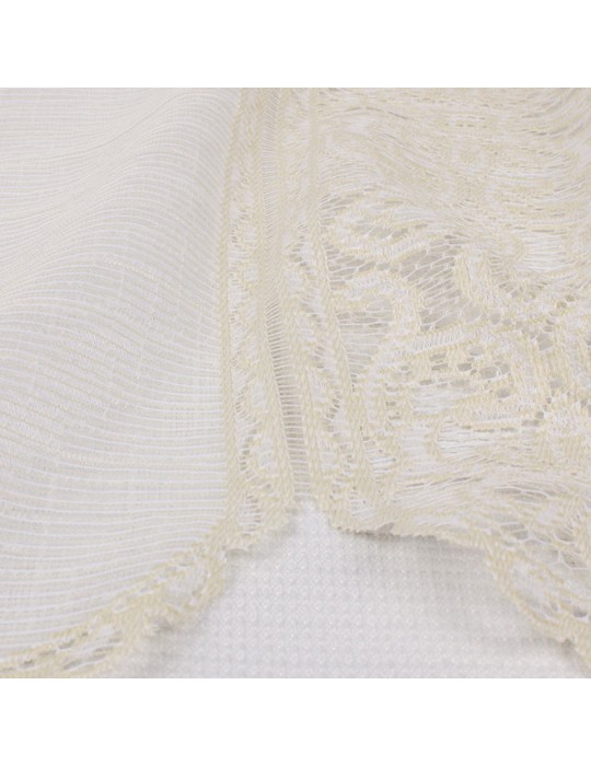 Rideau brise bise blanc/beige 60 cm