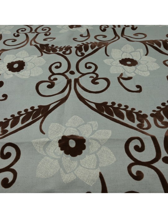 Coupon toile végétal bleu  300 x 140 cm