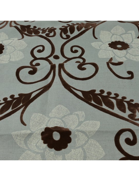 Coupon toile végétal bleu  300 x 140 cm