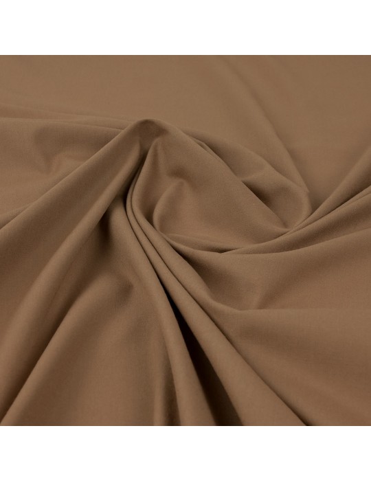 Tissu voile coton/polyester camel