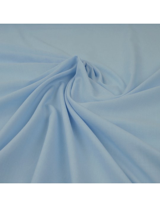Tissu voile coton/polyester bleu glacier