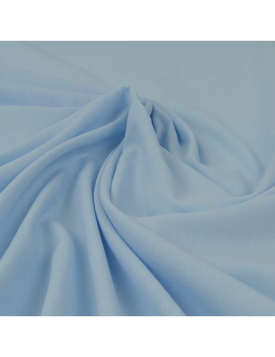 Tissu voile coton/polyester bleu glacier