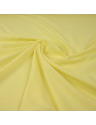 Tissu voile coton/polyester jaune clair