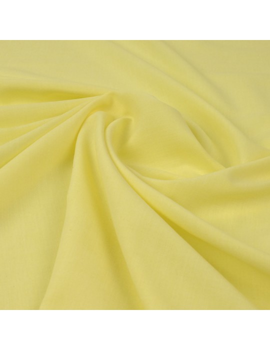 Tissu voile coton/polyester jaune clair