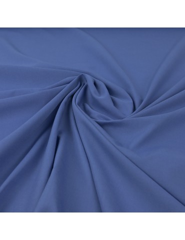 Tissu voile coton/polyester bleu pervenche