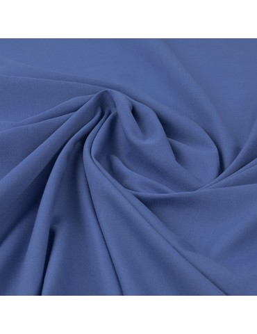 Tissu voile coton/polyester bleu pervenche