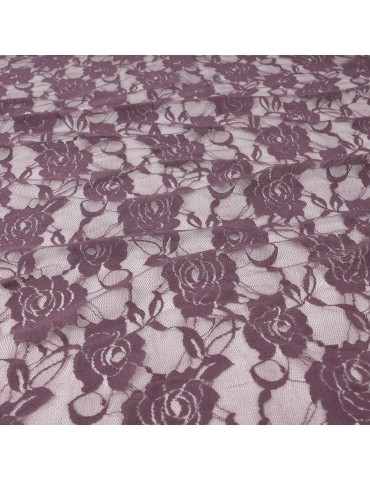 Coupon dentelle floral violet 300 x 150 cm