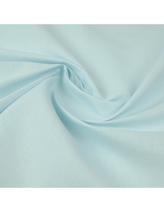 Tissu ameublement coton/lin bleu aqua