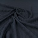 Tissu jersey côtelé uni marine