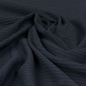 Tissu jersey côtelé uni marine