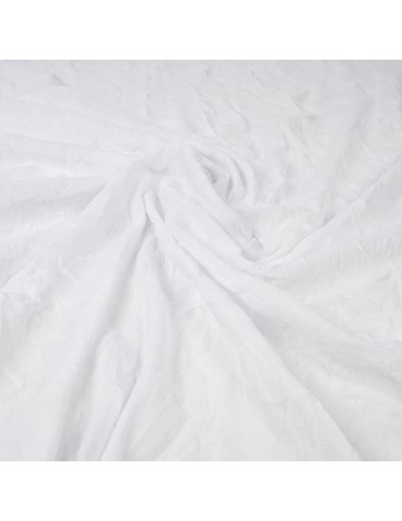 Tissu jersey transparent blanc