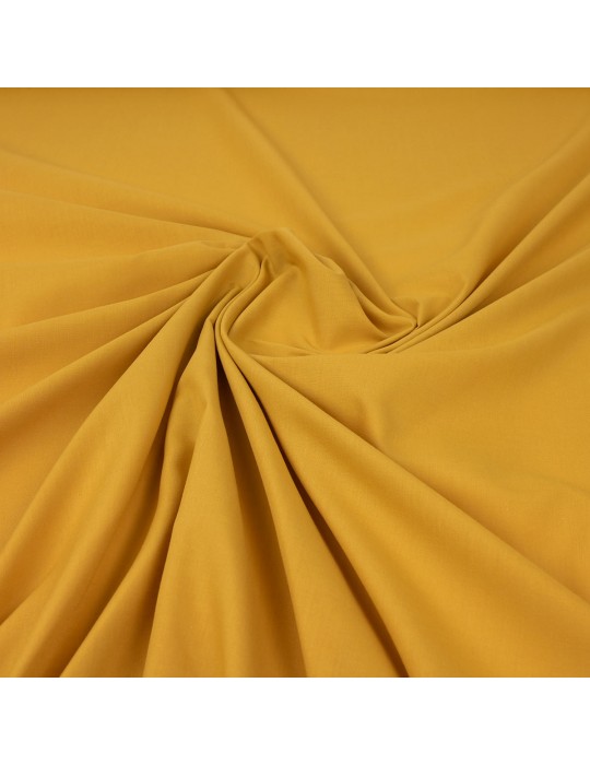 Tissu voile coton/polyester moutarde